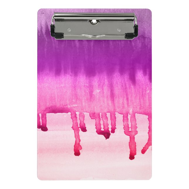 Abstrakte Wasserfarbe Ombre Mini Klemmbrett (Vorderseite)