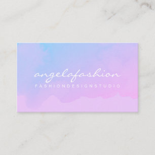 Abstrakte Wasserfarbe Ombre Pink Elegant Visitenkarte
