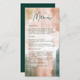 Abstrakte Wasserfarbe Pinselstriche Hochzeitkarte