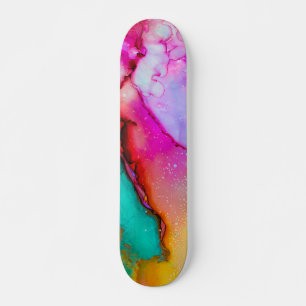 Abstrakte Wasserfarbe Skateboard