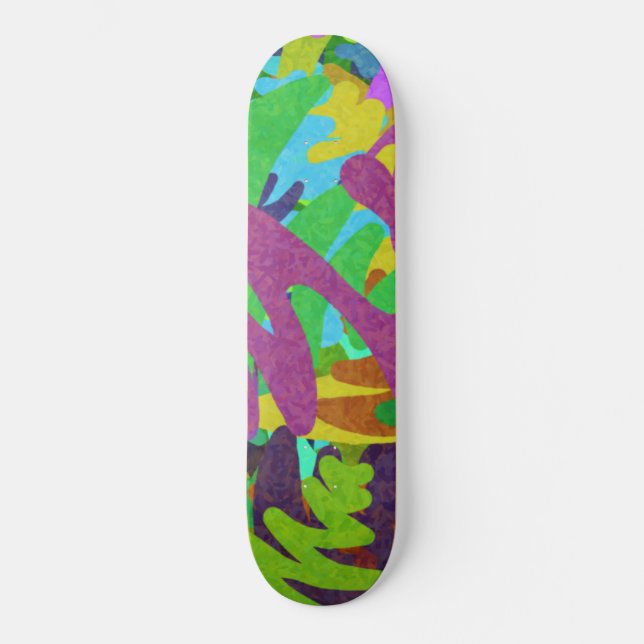 Abstrakte Wasserfarbe Skateboard (Vorderseite)