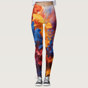 Abstrakte Wasserfarbe-Spritz-Leggings Leggings