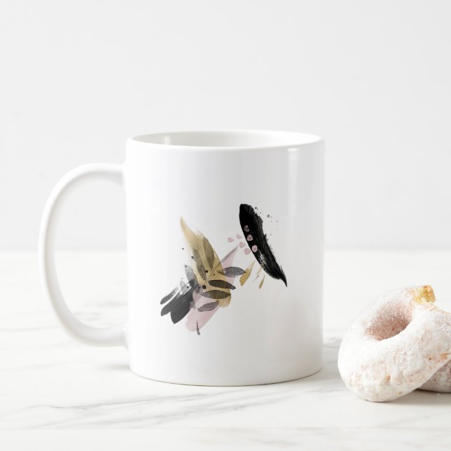 Abstrakte Wasserfarbe V Tasse (Mit Donut)