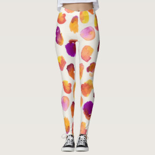 Abstrakte Wasserfarbe Vintag Nahtlose Illustration Leggings