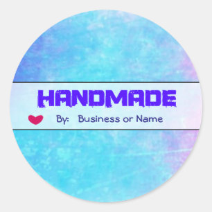 Abstrakte Wasserfarben Handgefertigt Runder Aufkleber