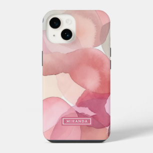 Abstrakte Wasserfarben-Kunst Namensvorlage aus den iPhone 14 Hülle