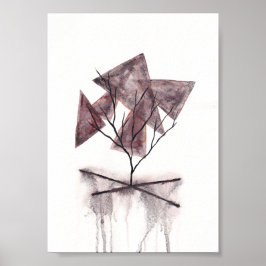Abstrakte Wasserfarben-Kunst zum Thema Tod Poster