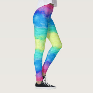 Abstrakte Wasserfarben Pinselstriche Leggings
