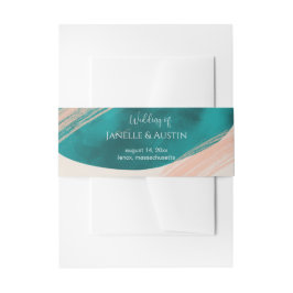 Abstrakte Wasserfarbenhochzeit Einladungsbanderole