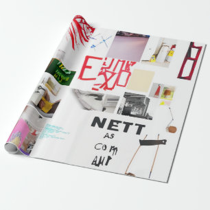 Abstrakte Wasserfarbenkollage Geschenkpapier