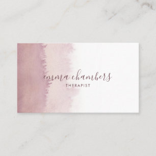 Abstrakte Wasserfarbentherapeut Berater Dusky Rose Visitenkarte