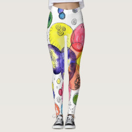 Abstrakte Wasserfarbkreise Leggings