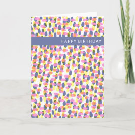 Abstrakte Wasserfarbpunkte und -punkte zum Geburts Karte