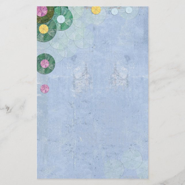 abstrakte Wasserlilienpapier Briefpapier (Vorderseite)