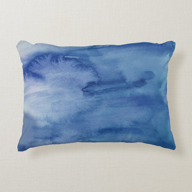 Abstrakte Wassertextur Blue Beach Accent Kissen (Vorderseite)
