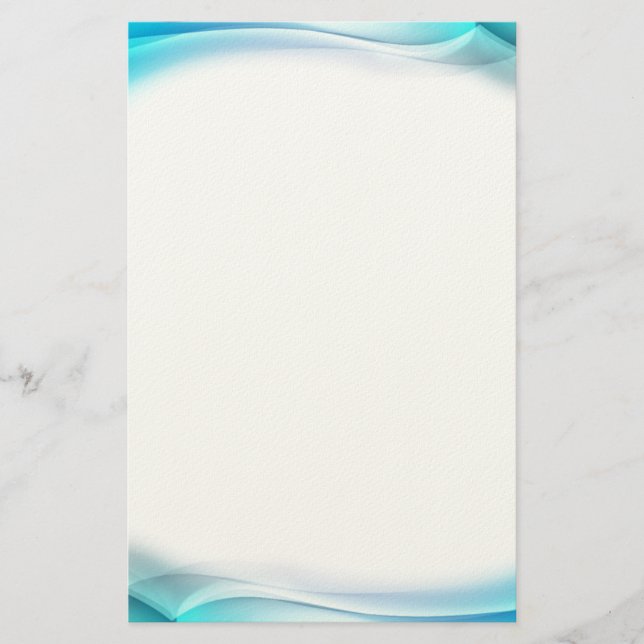 Abstrakte Wasserwaves Stationary Briefpapier (Vorderseite)