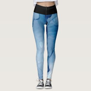 *~* abstrakte Watercolor-Blau-Blasen Leggings