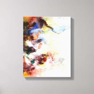 Abstrakte Watercolor Grungebeschaffenheit mit Leinwanddruck