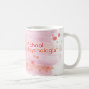 Abstrakte Watercolor-Schulpsychologe-Tasse Kaffeetasse