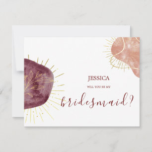 Abstrakte Watercolor Shape Bridesmaid-Vorschlagska