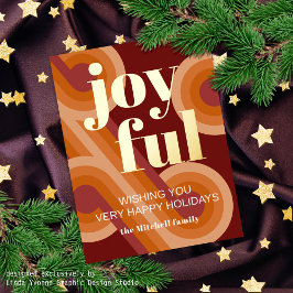 Abstrakte Wave Art Muster Real Gold Folien Feiertagspostkarte