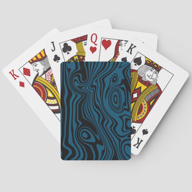 Abstrakte Wave Playing Cards - Ihre Farben Spielkarten (Rückseite)