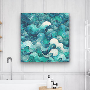 Abstrakte Wave Wall Art Large Canvas Print Leinwanddruck