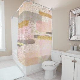 Abstrakte Waves-Artwork im japanischen Stil| Duschvorhang