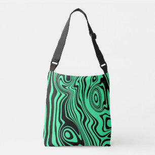 Abstrakte Waves Crossbody Bag - kundenspezifische  Tragetaschen Mit Langen Trägern