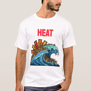 Abstrakte Waves Crowd "Heat Waves" Artwork Graphic T-Shirt