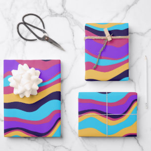 Abstrakte Waves Geschenkpapier Set