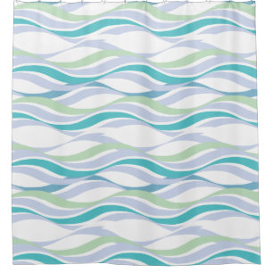 Abstrakte Waves Lavender ADD Hintergrundfarbe Duschvorhang
