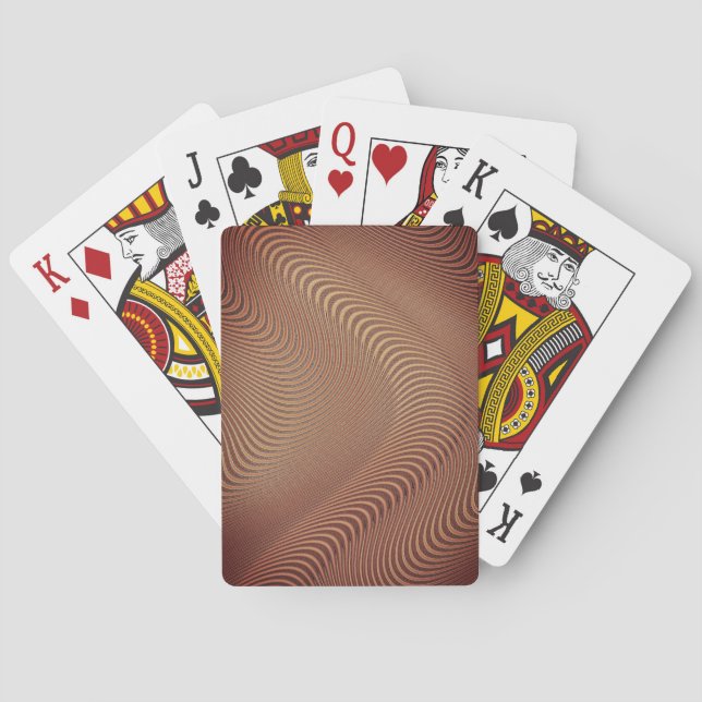 Abstrakte Wavy Art Playing Cards Spielkarten (Rückseite)
