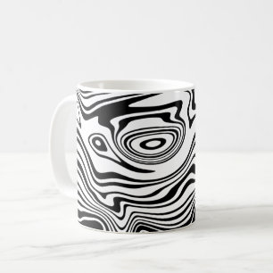 Abstrakte Wavy Strip Coffee Tasse