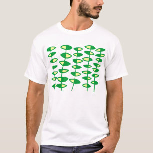 Abstrakte Wechselblätter - Grün und Creme T-Shirt