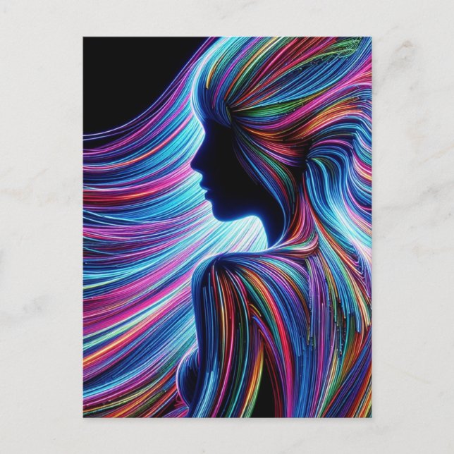 Abstrakte weibliche Abbildung Postkarte (Vorderseite)