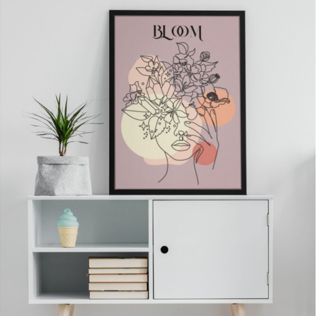 Abstrakte weibliche Linie Kunst, erdig Tones Poste Poster (Von Creator hochgeladen)