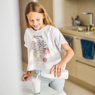 Abstrakte weibliche Linie Kunst, erdige Töne T-Shirt