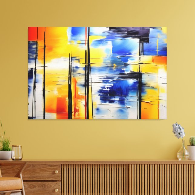 Abstrakte Weichheit Leinwanddruck (Insitu (Wohnzimmer))