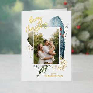 Abstrakte Weihnachts-Custom-Holiday Foto Foil