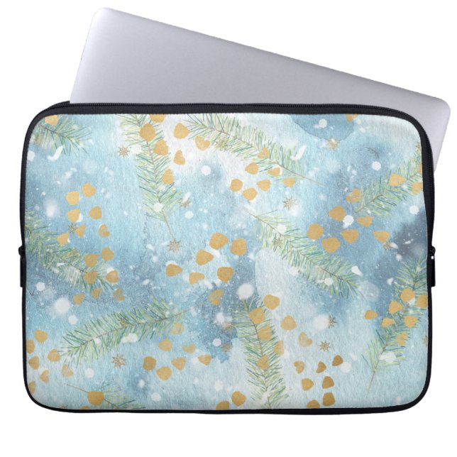 Abstrakte Weihnachtskunst Laptopschutzhülle (Vorderseite)