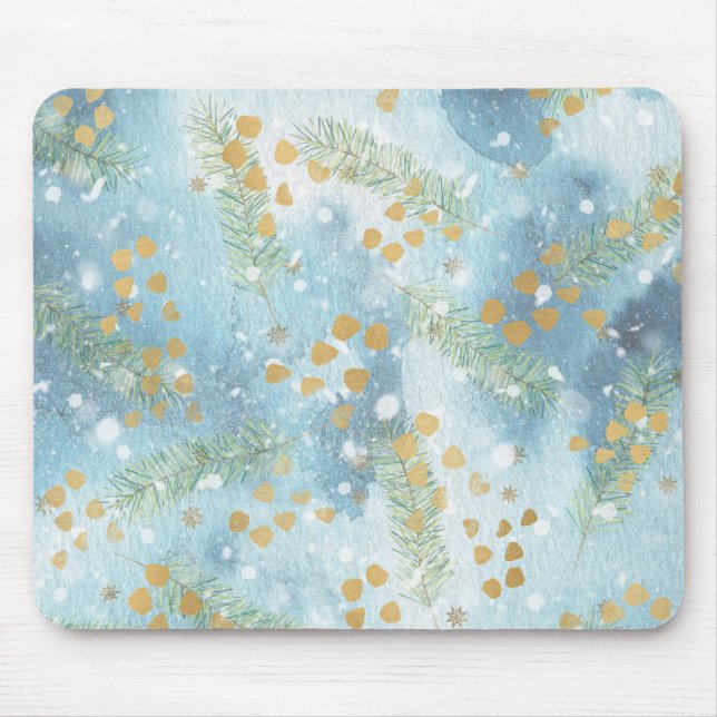 Abstrakte Weihnachtskunst Mousepad (Vorne)