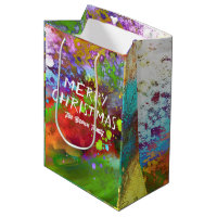 Abstrakte Weihnachtskunst Rot und Grün
