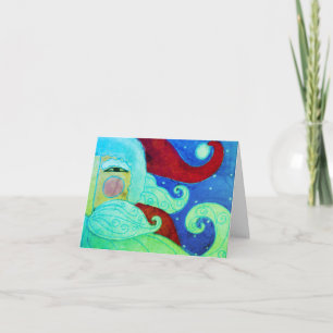 Abstrakte Weihnachtsmann-Kunst Karte