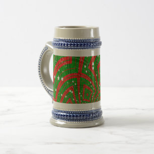 abstrakte Weihnachtsmuster Bierglas