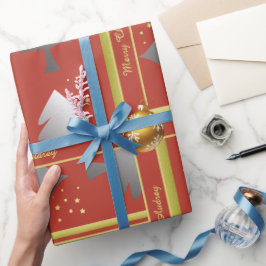 Abstrakte Weihnachtszeitung mit Text Geschenkpapier