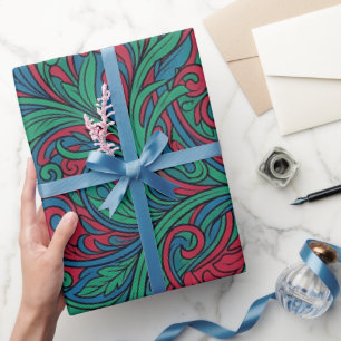 Abstrakte Weinranken-Juwelen-Linien-Verpackungspap Geschenkpapier