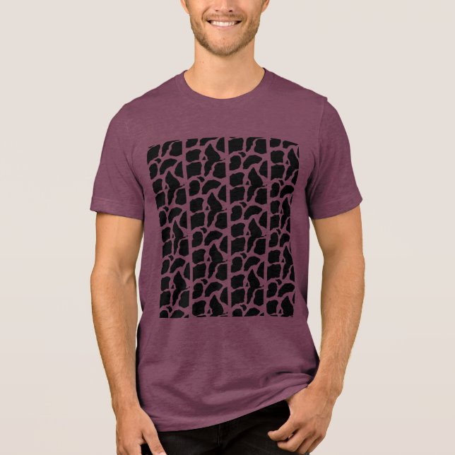 Abstrakte Welle der Ruhe Tri-Blend Shirt (Vorderseite)