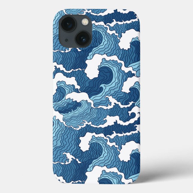 Abstrakte Wellen Case-Mate iPhone Hülle (Rückseite)