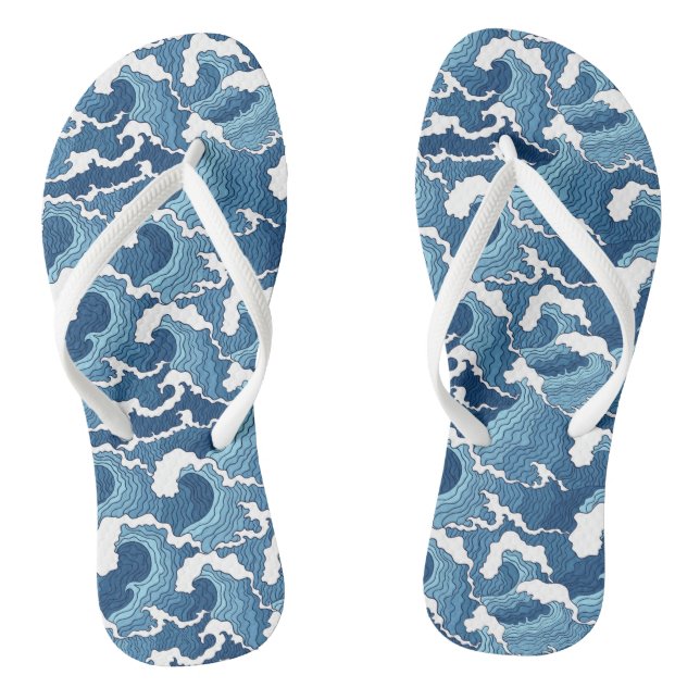 Abstrakte Wellen Flip Flops (Fußbett)